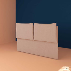 Tête de lit double rembourrée en tissu Licia