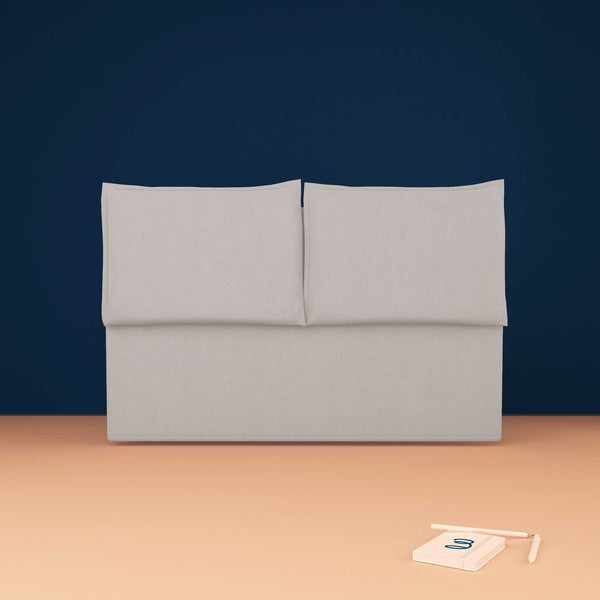 baldiflex testata letto matrimoniale tessuto grigio chiaro Licia