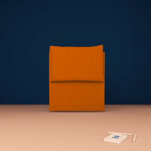 baldiflex testata letto singolo ecopelle arancione Licia