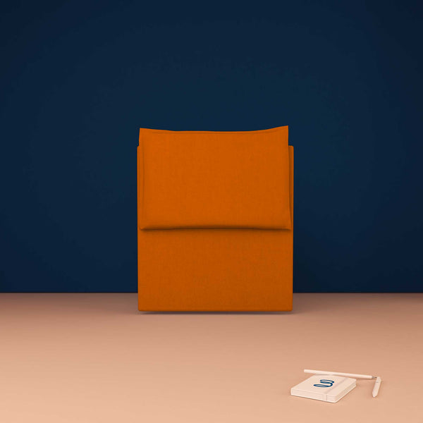 baldiflex testata letto singolo ecopelle arancione Licia