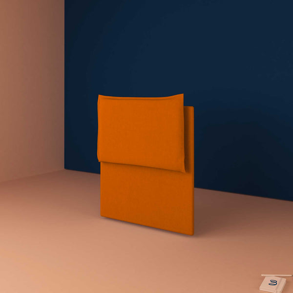 baldiflex testata letto piazza e mezza ecopelle arancione Licia