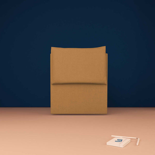 baldiflex testata letto singolo ecopelle marrone chiaro Licia