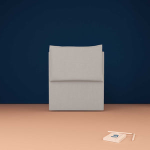 baldiflex testata letto singola tessuto grigio chiaro Licia