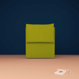 baldiflex testata letto singolo tessuto verde Licia