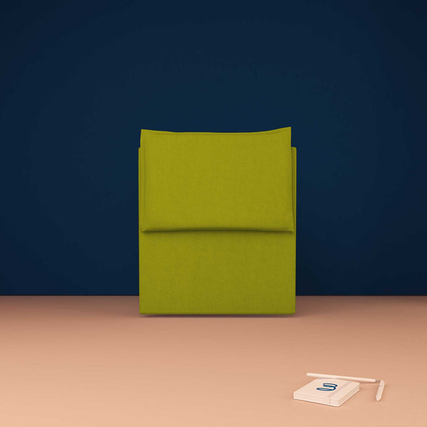 baldiflex testata letto singolo tessuto verde Licia