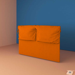 baldiflex testata letto king size ecopelle arancione Licia Soft