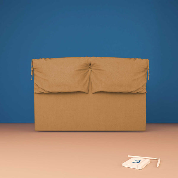 baldiflex testata letto matrimoniale ecopelle marone chiaro Licia Soft