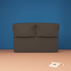 baldiflex testata letto matrimoniale tessuto caffè Licia Soft