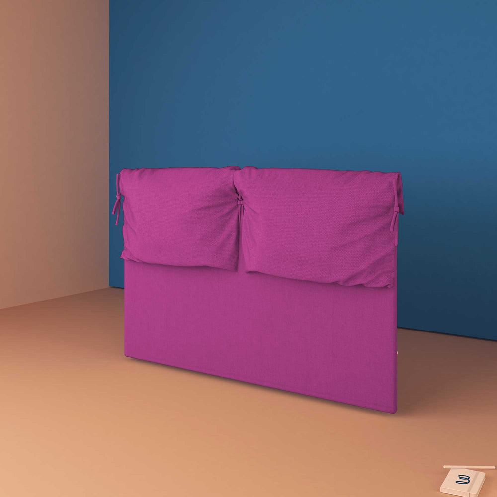 baldiflex testata letto matrimoniale tessuto fucsia Licia Soft