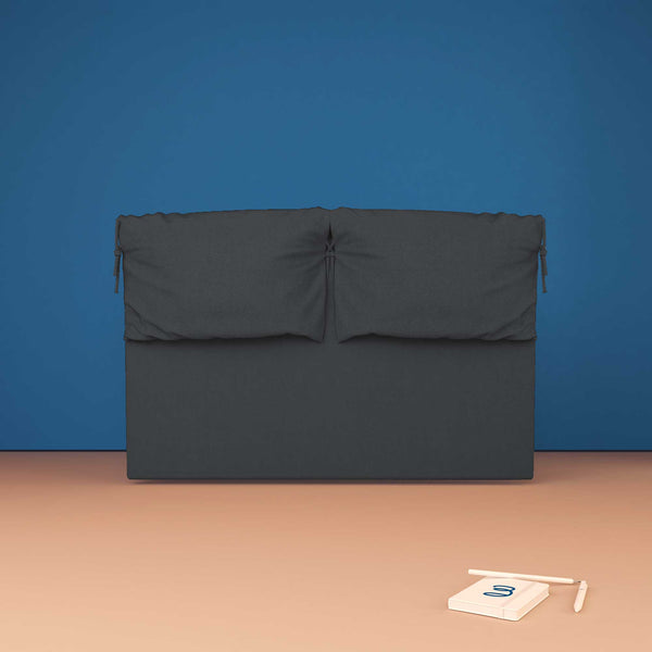 baldiflex testata letto matrimoniale tessuto grigio grafite Licia Soft