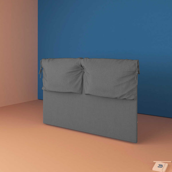 baldiflex testata letto king size tessuto grigio antracite Licia Soft