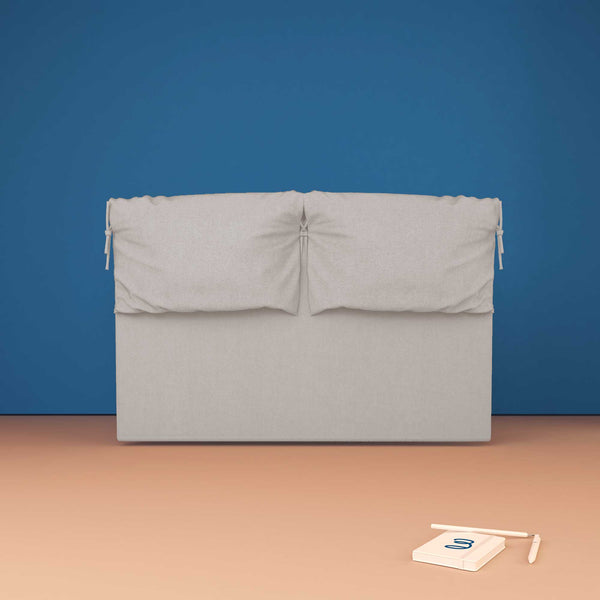 baldiflex testata letto matrimoniale tessuto grigio chiaro Licia Soft