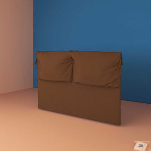 baldiflex testata letto king size tessuto marrone Licia Soft