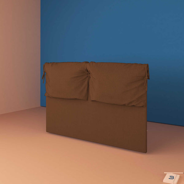 baldiflex testata letto king size tessuto marrone Licia Soft