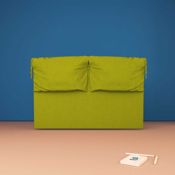 baldiflex testata letto matrimoniale tessuto verde Licia Soft