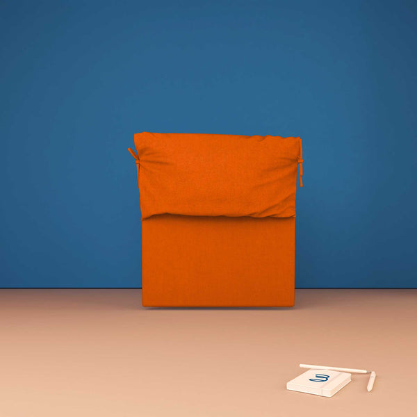 baldiflex testata letto singola tessuto arancione Licia Soft