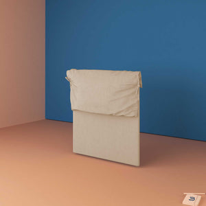 baldiflex testata letto piazza e mezza tessuto beige Licia Soft