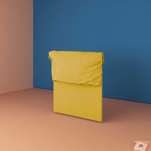 baldiflex testata letto piazza e mezza tessuto giallo senape Licia Soft