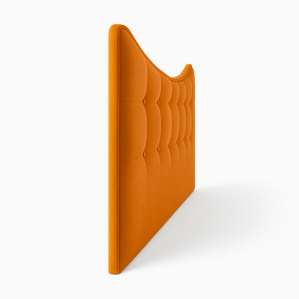 Tête de lit double en tissu rembourré Moon