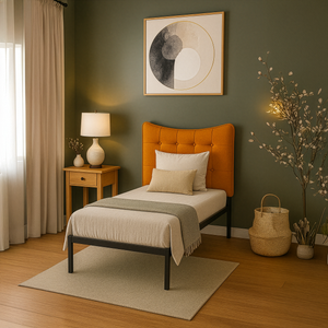 Tête de lit simple en tissu rembourré Moon