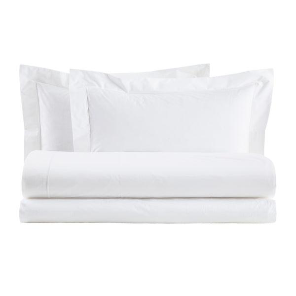 Baldiflex completo letto in percalle di puro cotone con bacchetta kira con lenzuola e federe bianco