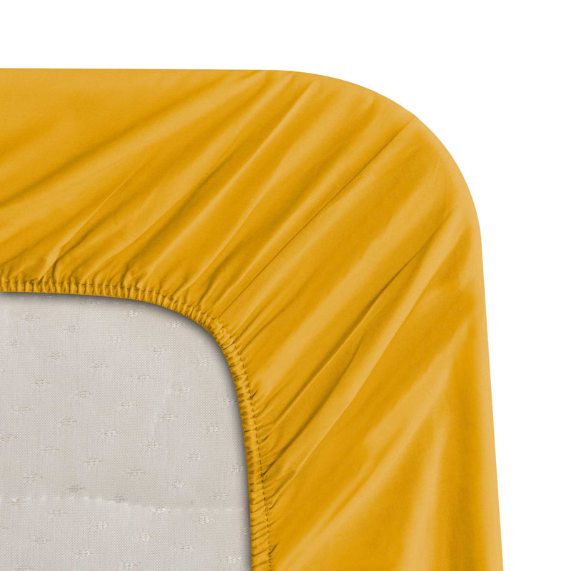 Baldiflex completo letto con lenzuola e federe giallo senape