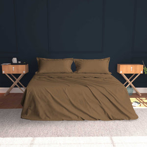 Baldiflex completo letto con lenzuola e federe marrone