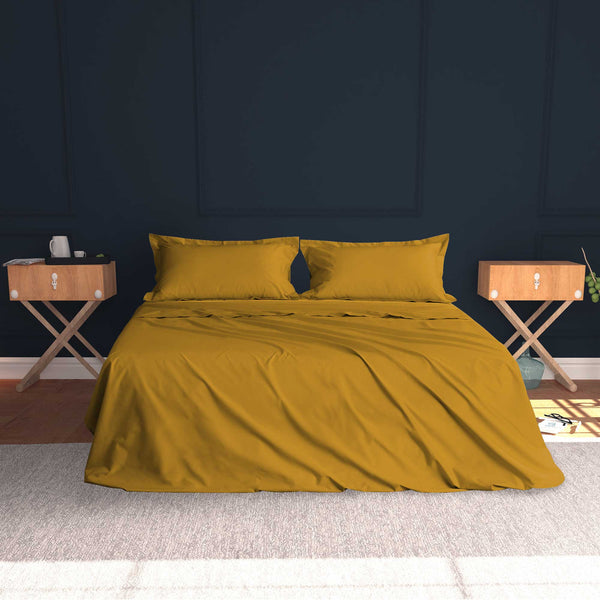Baldiflex completo letto con lenzuola e federe oro