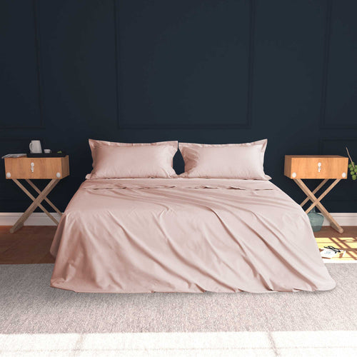 Baldiflex completo letto con lenzuola e federe rosa