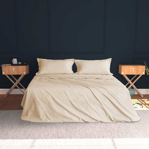 Baldiflex completo letto con lenzuola e federe sabbia