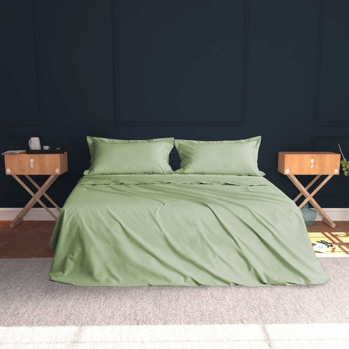 Baldiflex completo letto con lenzuola e federe verde