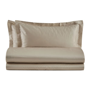 Baldiflex completo letto in raso con lenzuola e federe tortora