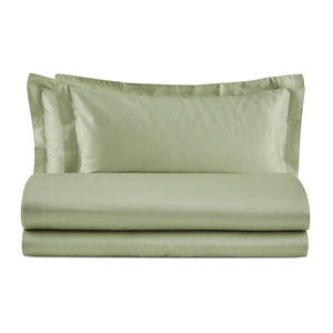 Baldiflex completo letto in raso con lenzuola e federe verde