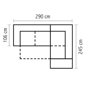 Baldiflex divano letto angolare con penisola Brescello