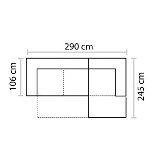 Baldiflex divano letto angolare con penisola Ca' del Bosco