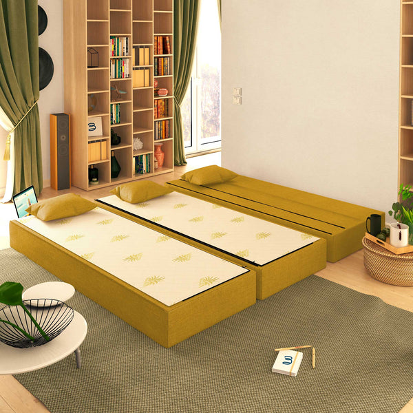 Baldiflex divano letto 3 posti TreTris ambra