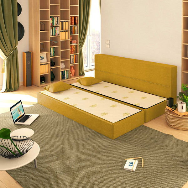 Baldiflex divano letto 3 posti TreTris ambra