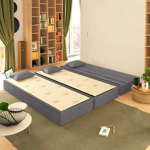 Baldiflex divano letto 3 posti TreTris argento