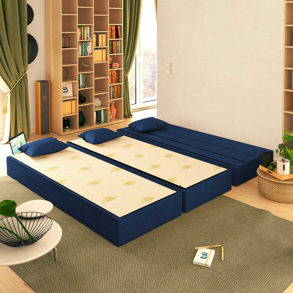 Baldiflex divano letto 3 posti TreTris blu
