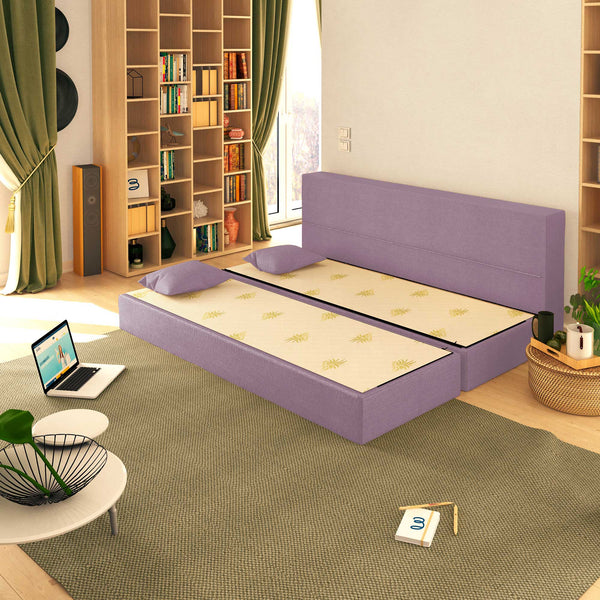 Baldiflex divano letto 3 posti TreTris lilla