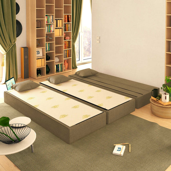 Baldiflex divano letto 3 posti TreTris oro antico