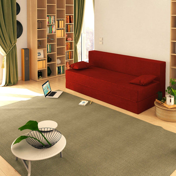 Baldiflex divano letto 3 posti TreTris rosso pompeiano