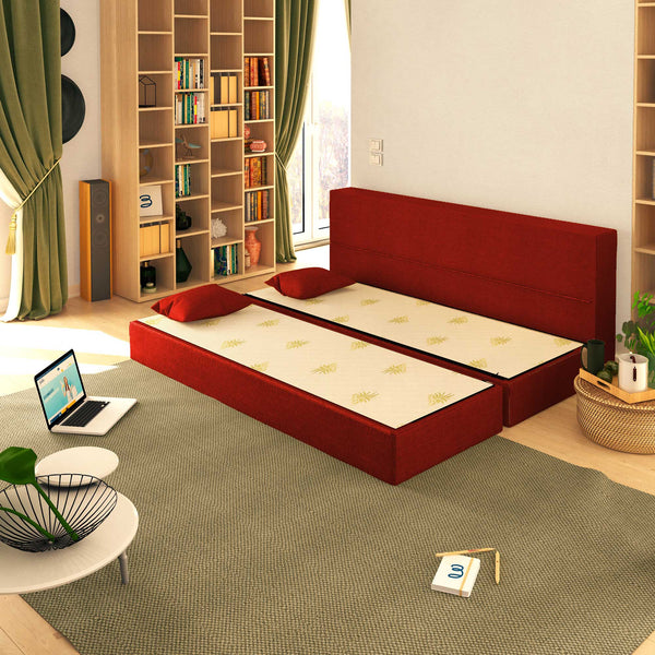 Baldiflex divano letto 3 posti TreTris rosso pompeiano