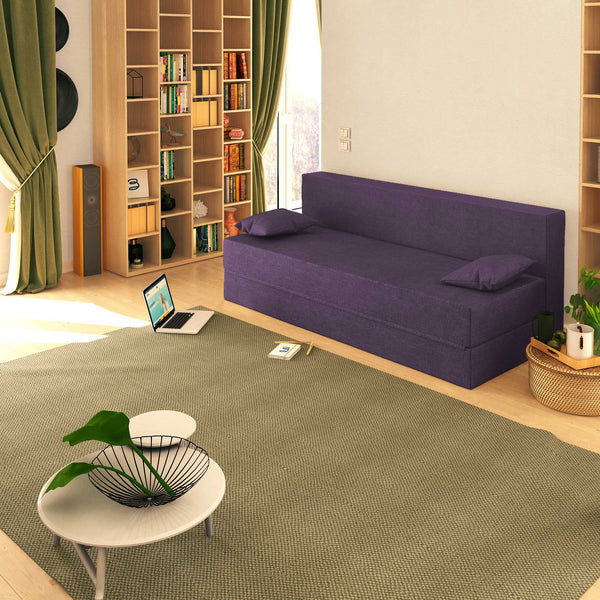 Baldiflex divano letto 3 posti TreTris viola