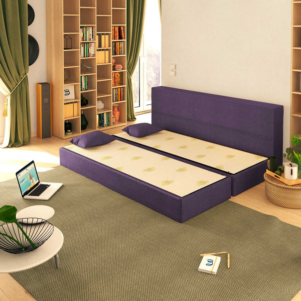 Baldiflex divano letto 3 posti TreTris viola