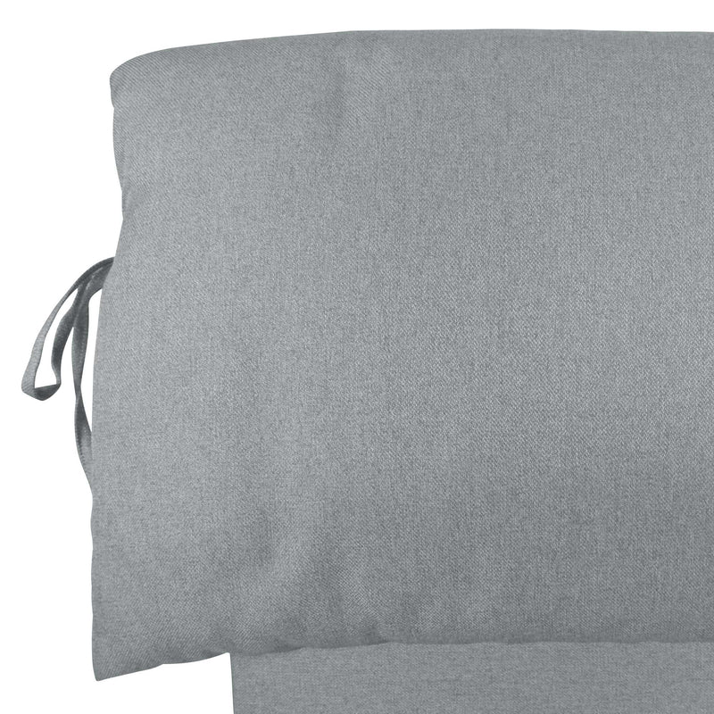 Baldiflex letto contenitore king size in ecopelle sfoderabile Licia Soft grigio chiaro testata