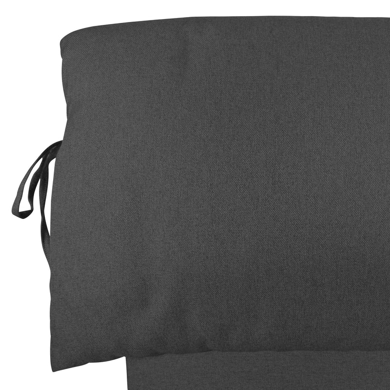 Baldiflex letto contenitore king size in ecopelle sfoderabile Licia Soft grigio scuro testata