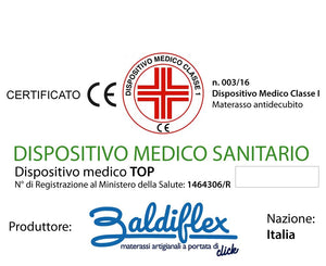 Materasso antidecubito mal di schiena cervicale dispositivo medico detraibile Baldiflex Top certificato