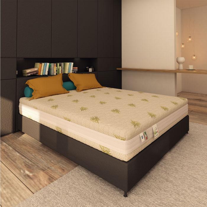 Materasso memory e poliuretano alto 22 cm Baldiflex