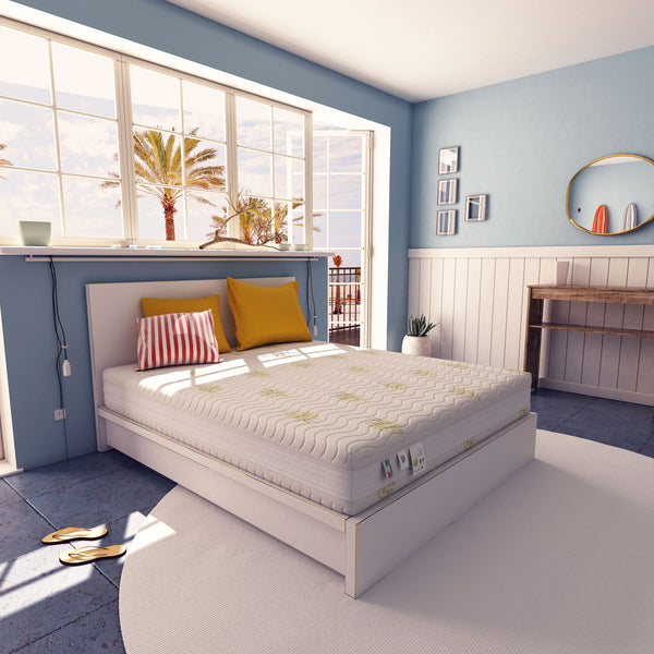 Materasso in memory e poliuretano Baldiflex Arcobaleno Deluxe Fresh